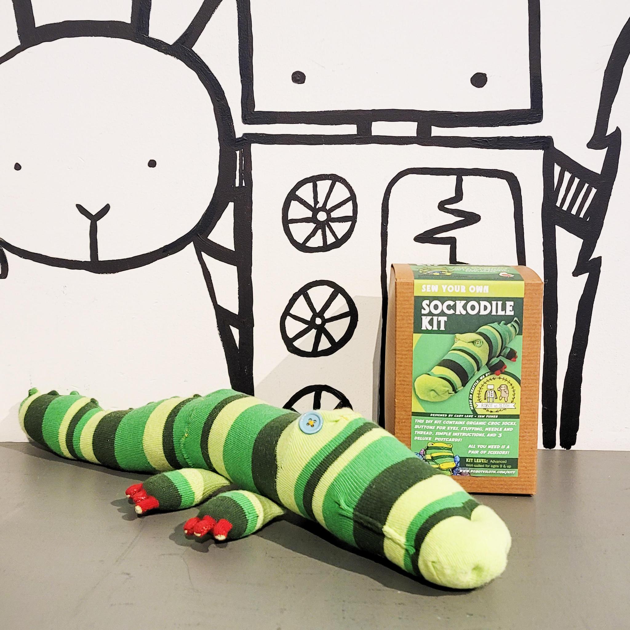 Sockodile Box Kit by Monkey Sock Monkey and Robot vs Sloth